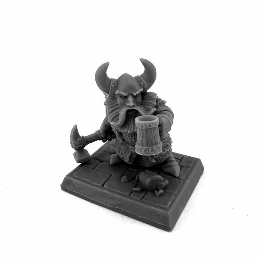 RPR30216 Dwarven Hero Miniature Figure 25mm Heroic Scale Reaper Bones USA (ONLINE ORDER ONLY)