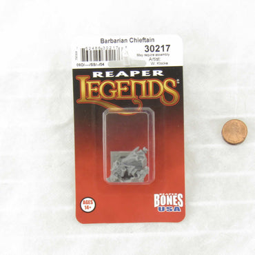 RPR30217 Barbarian Chieftain Miniature Figure 25mm Heroic Scale Reaper Bones USA (ONLINE ORDER ONLY)