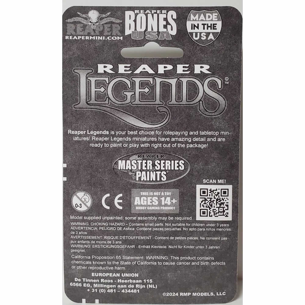 RPR30220 Female Dark Elf on Lizard Miniature Figure 25mm Heroic Scale Reaper Bones USA (ONLINE ORDER ONLY)