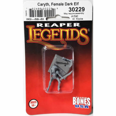 RPR30229 Caryth Female Dark Elf Miniature Figure 25mm Heroic Scale Reaper Bones USA (ONLINE ORDER ONLY)