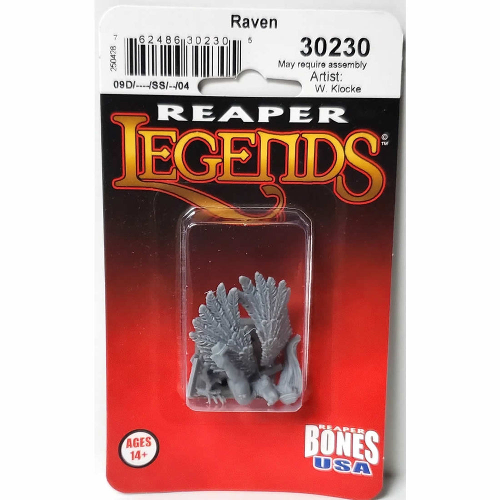 RPR30230 Raven Miniature Figure 25mm Heroic Scale Reaper Bones USA (ONLINE ORDER ONLY)