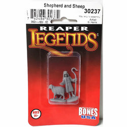 RPR30237 Shepherd and Sheep Miniature Figure 25mm Heroic Scale Reaper Bones USA (ONLINE ORDER ONLY)
