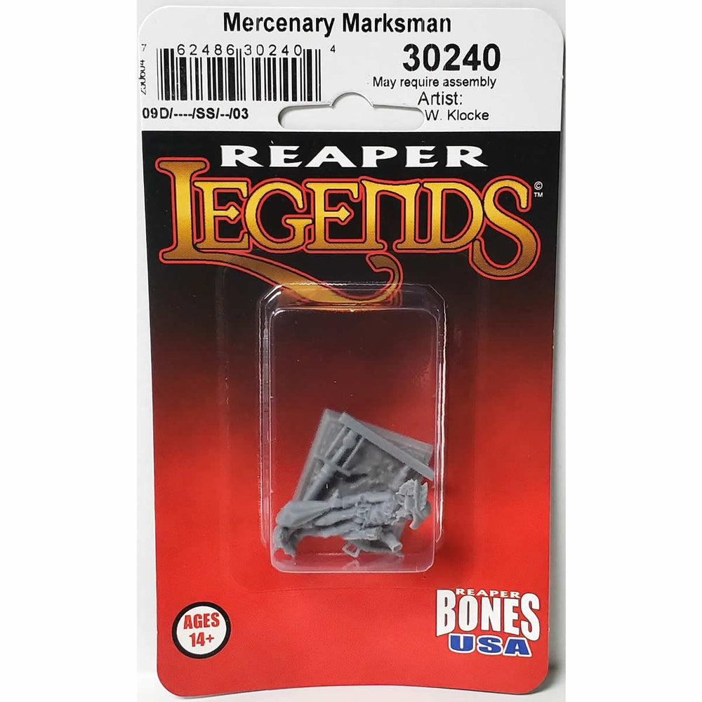 RPR30240 Mercenary Marksman Miniature Figure 25mm Heroic Scale Reaper Bones USA (ONLINE ORDER ONLY)