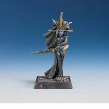 RPR30246 Dark Elf Priestess Miniature Figure 25mm Heroic Scale Reaper Bones USA (ONLINE ORDER ONLY)
