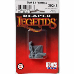 RPR30246 Dark Elf Priestess Miniature Figure 25mm Heroic Scale Reaper Bones USA (ONLINE ORDER ONLY)