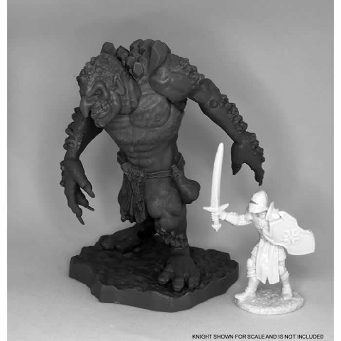 RPR44002 Rock Troll Miniature 25mm Heroic Scale Reaper Bones Black (ONLINE ORDER ONLY)