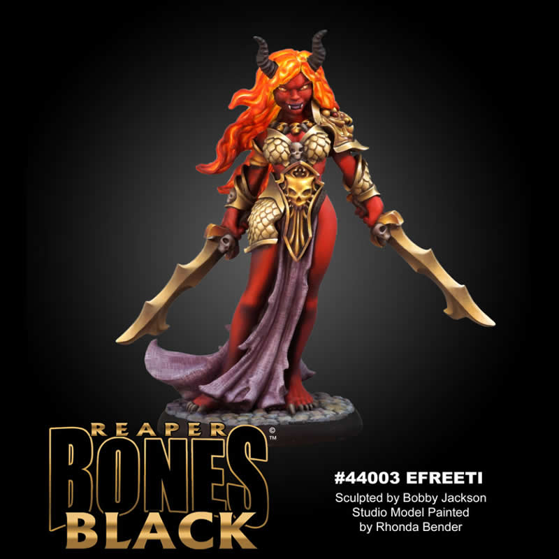 RPR44003 Ziba Female Efreeti Miniature 25mm Heroic Scale Reaper Bones Black (ONLINE ORDER ONLY)