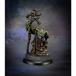 RPR44004 Surkar Orc Shaman Miniature 25mm Heroic Scale Reaper Bones Black (ONLINE ORDER ONLY)