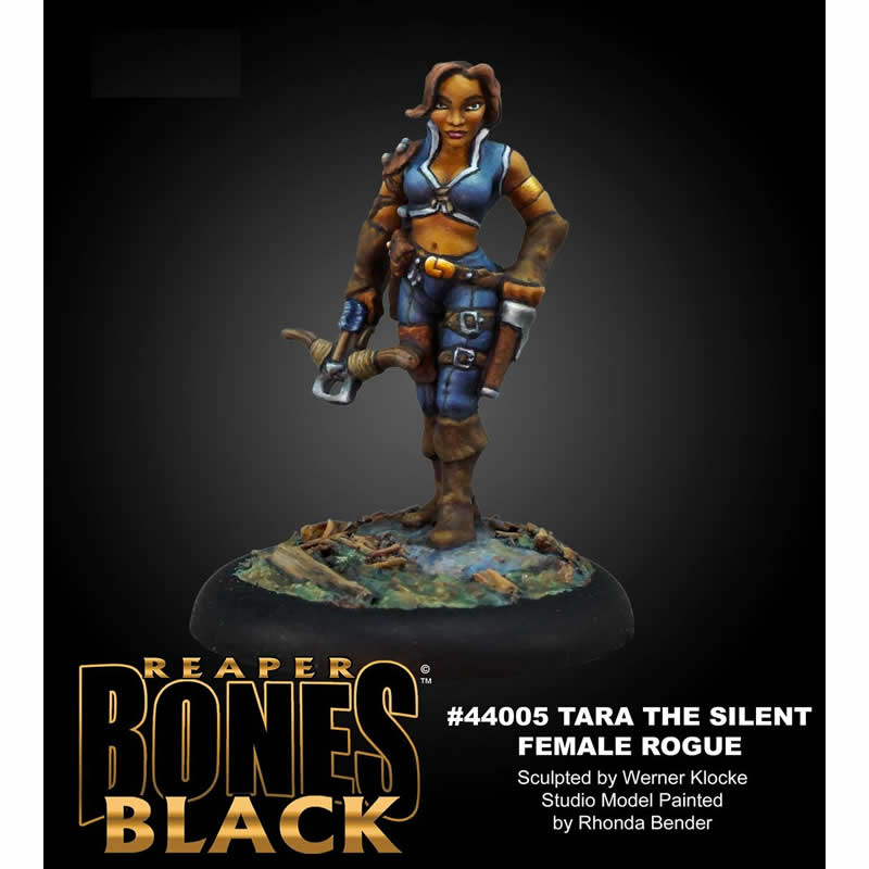 RPR44005 Tara The Silent Female Roque Miniature 25mm Heroic Scale Bones Black (ONLINE ORDER ONLY)