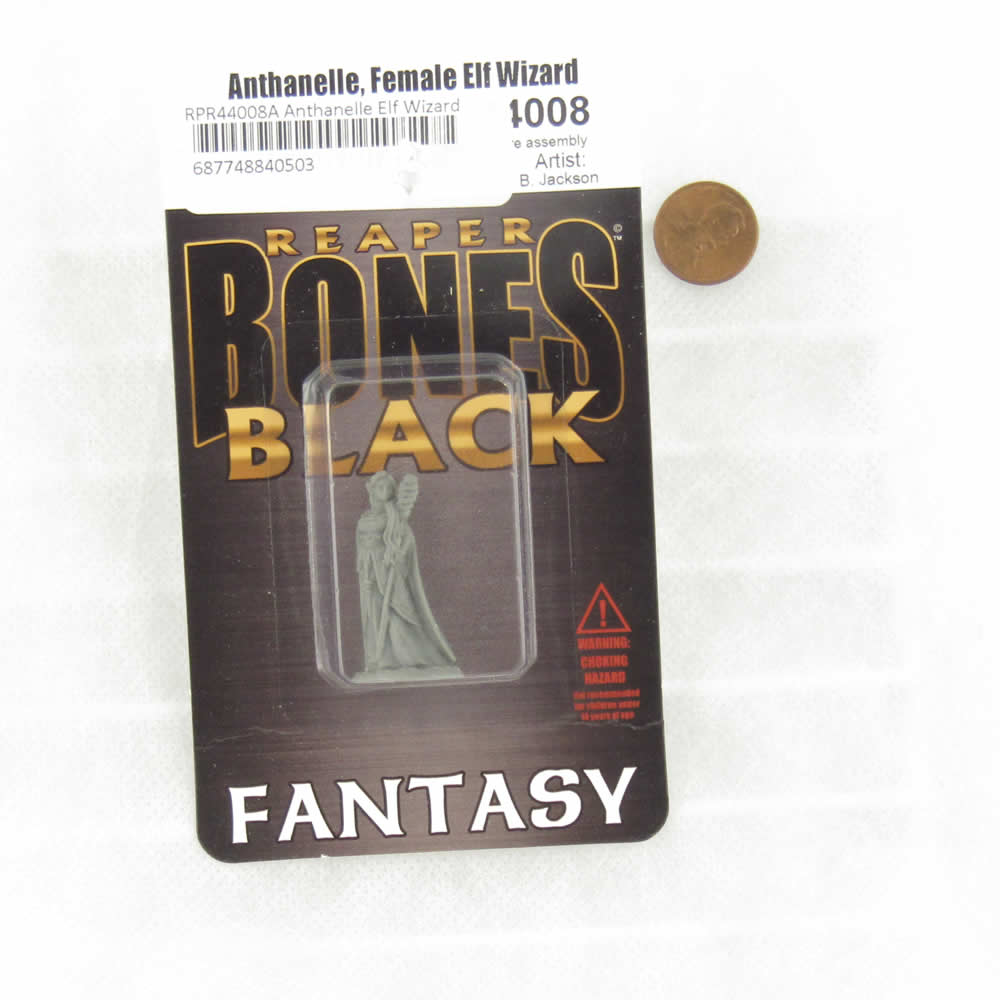 RPR44008A Anthanelle Elf Wizard Miniature 25mm Heroic Scale Bones Black (ONLINE ORDER ONLY)