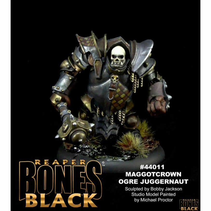 RPR44011 Maggotcrown Ogre Juggernaut Miniature 25mm Heroic Scale Bones Black (ONLINE ORDER ONLY)
