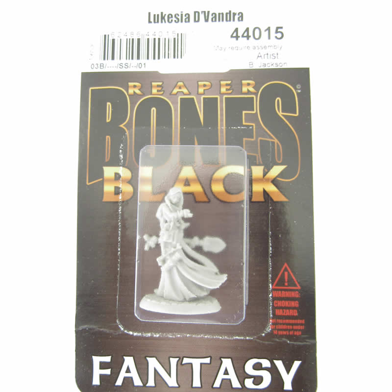 RPR44015 Dvandra Lukesia Sorceress  Miniature 25mm Heroic Scale Bones Black (ONLINE ORDER ONLY)