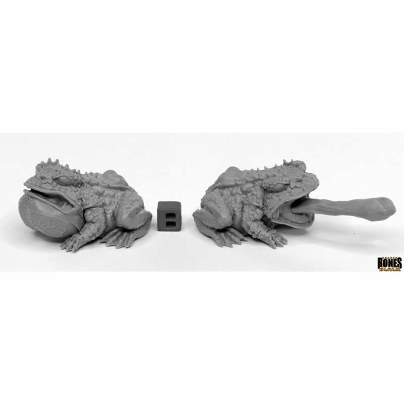 RPR44024 Giant Frogs Miniature 25mm Heroic Scale Bones Black Reaper (ONLINE ORDER ONLY)