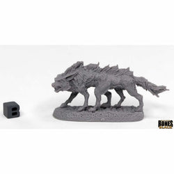RPR44025 Bloodwolf Demon Wolf Miniature 25mm Heroic Scale Bones Black (ONLINE ORDER ONLY)