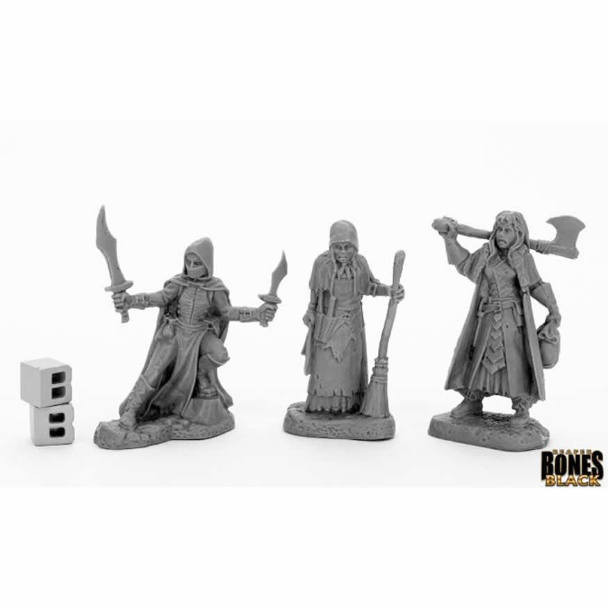 RPR44036 Women of Dreadmere Miniature 25mm Heroic Scale Bones Black (ONLINE ORDER ONLY)