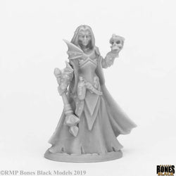 RPR44071 Dark Elf Priestess Miniature 25mm Heroic Scale Bones Black (ONLINE ORDER ONLY)