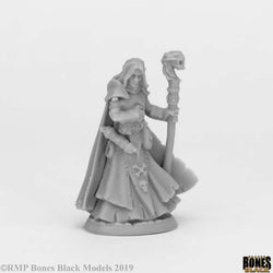 RPR44073 Dark Elf Wizard Miniature 25mm Heroic Scale Bones Black (ONLINE ORDER ONLY)