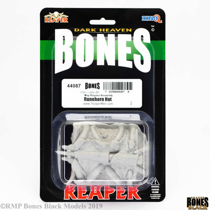 RPR44087 Runehorn Hut Miniature 25mm Heroic Scale Bones Black (ONLINE ORDER ONLY)