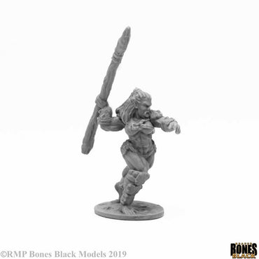 RPR44094 Jade Fire Spearman Miniature 25mm Heroic Scale Bones Black (ONLINE ORDER ONLY)