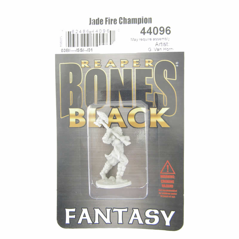 RPR44096 Jade Fire Champion Miniature 25mm Heroic Scale Bones Black (ONLINE ORDER ONLY)