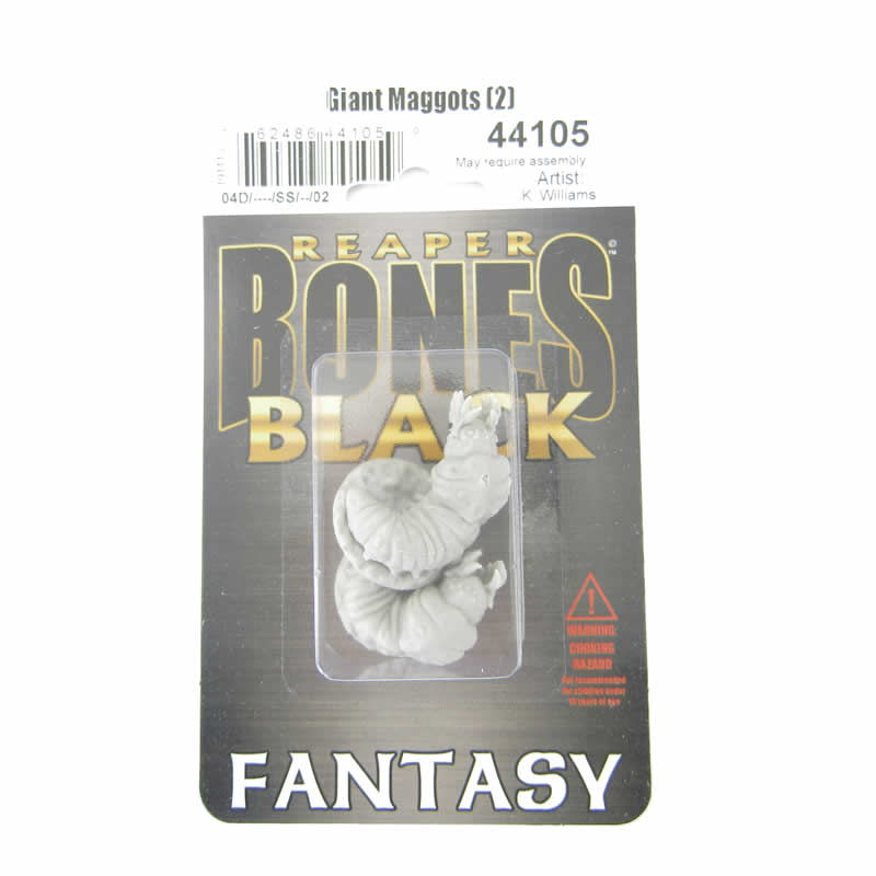 RPR44105 Giant Maggots Miniature 25mm Heroic Scale Figure Bones Black (ONLINE ORDER ONLY)