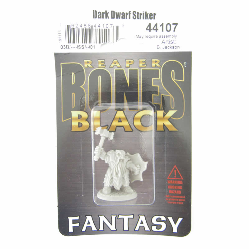 RPR44107 Dark Dwarf Striker Miniature 25mm Heroic Scale Figure Bones Black (ONLINE ORDER ONLY)