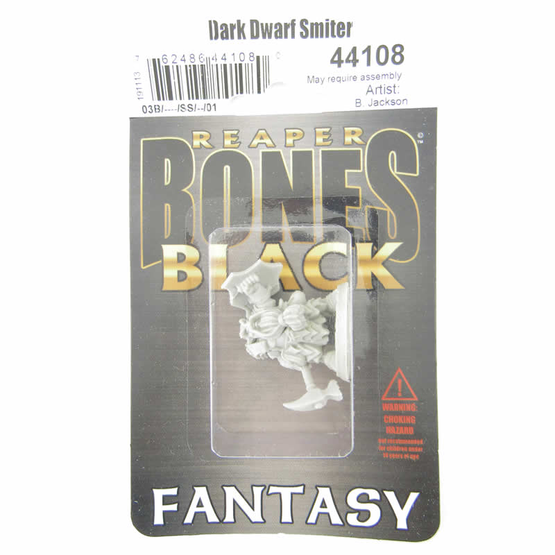 RPR44108 Dark Dwarf Smiter Miniature 25mm Heroic Scale Figure Bones Black (ONLINE ORDER ONLY)