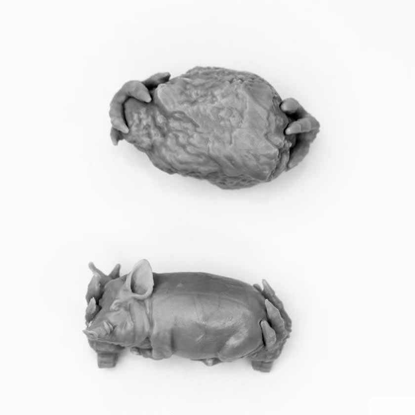 RPR44120 Two Headed Troll Miniature 25mm Heroic Scale Figure Bones Black (ONLINE ORDER ONLY)