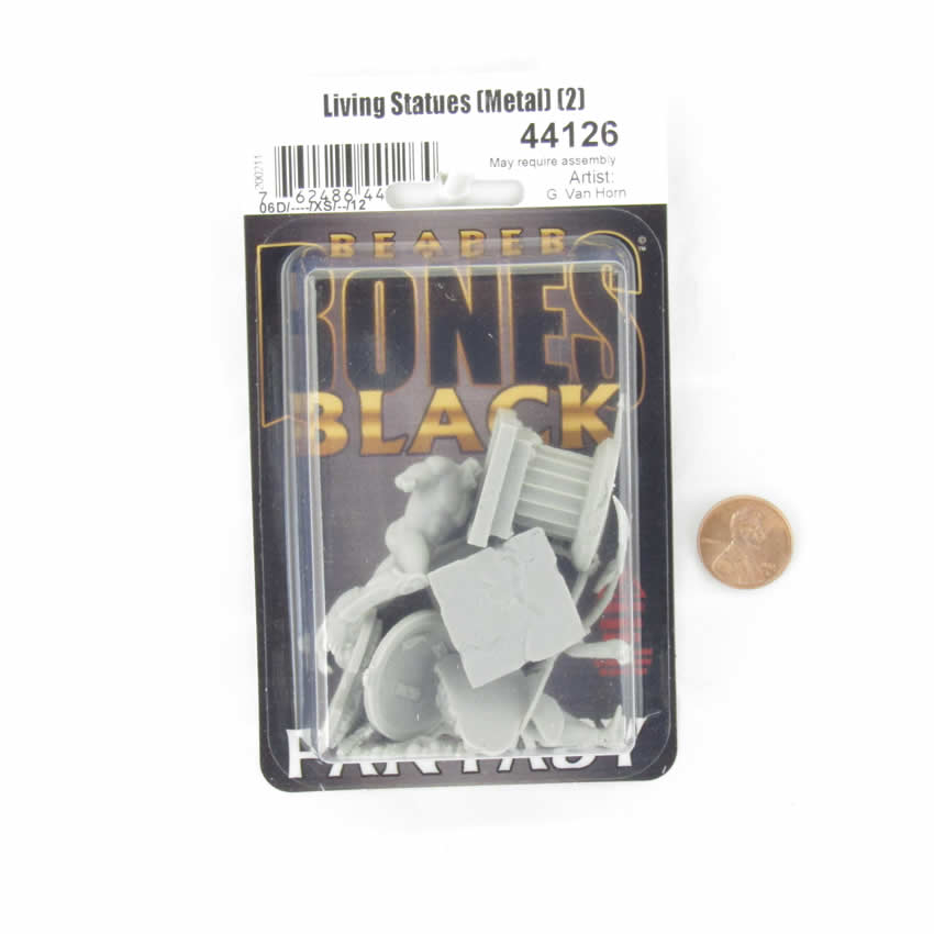 RPR44126 Amazon And Spartan Living Statues Miniature 25mm Heroic Scale Figure Bones Black (ONLINE ORDER ONLY)