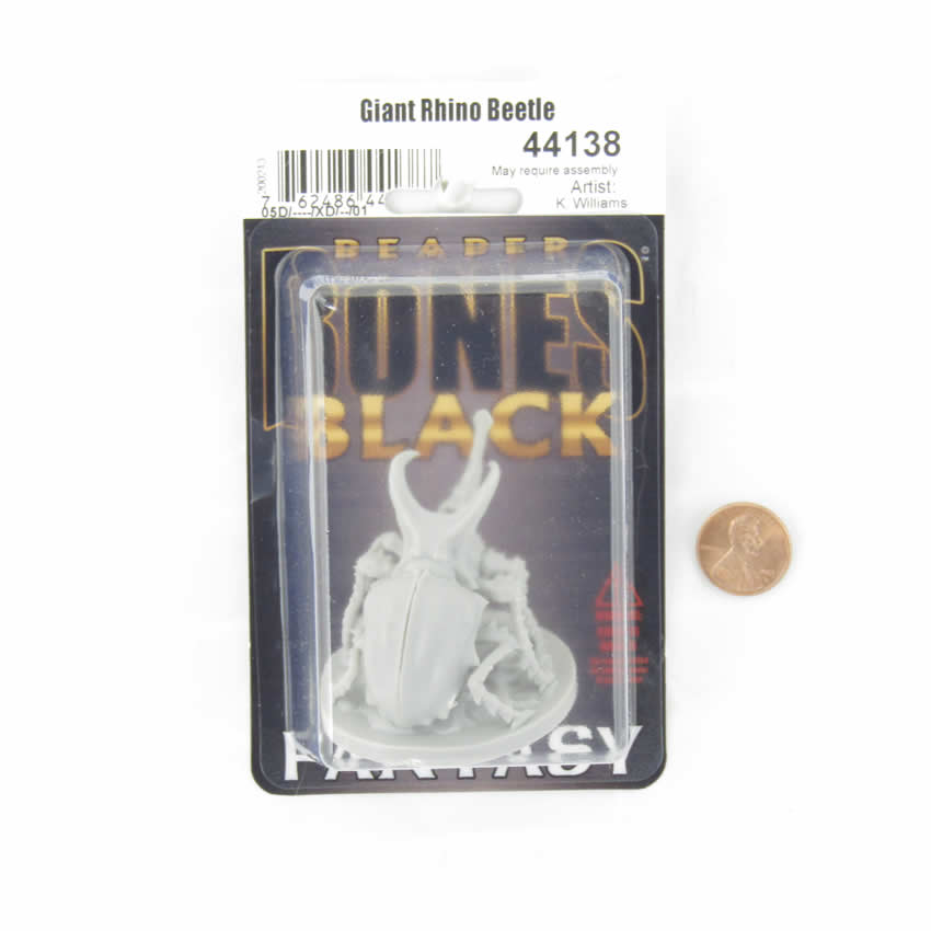 RPR44138 Giant Rhino Beetle Miniature 25mm Heroic Scale Figure Bones Black (ONLINE ORDER ONLY)