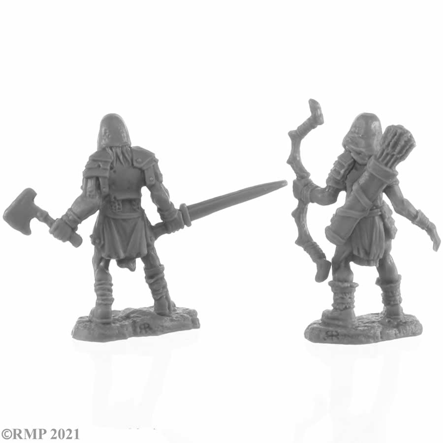 RPR44142 Rune Wight Hunters Miniature 25mm Heroic Scale Figure Bones Black (ONLINE ORDER ONLY)