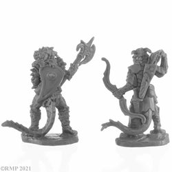 RPR44146 Dragonfolk Fighter and Ranger Miniature 25mm Heroic Scale Figure Bones Black (ONLINE ORDER ONLY)