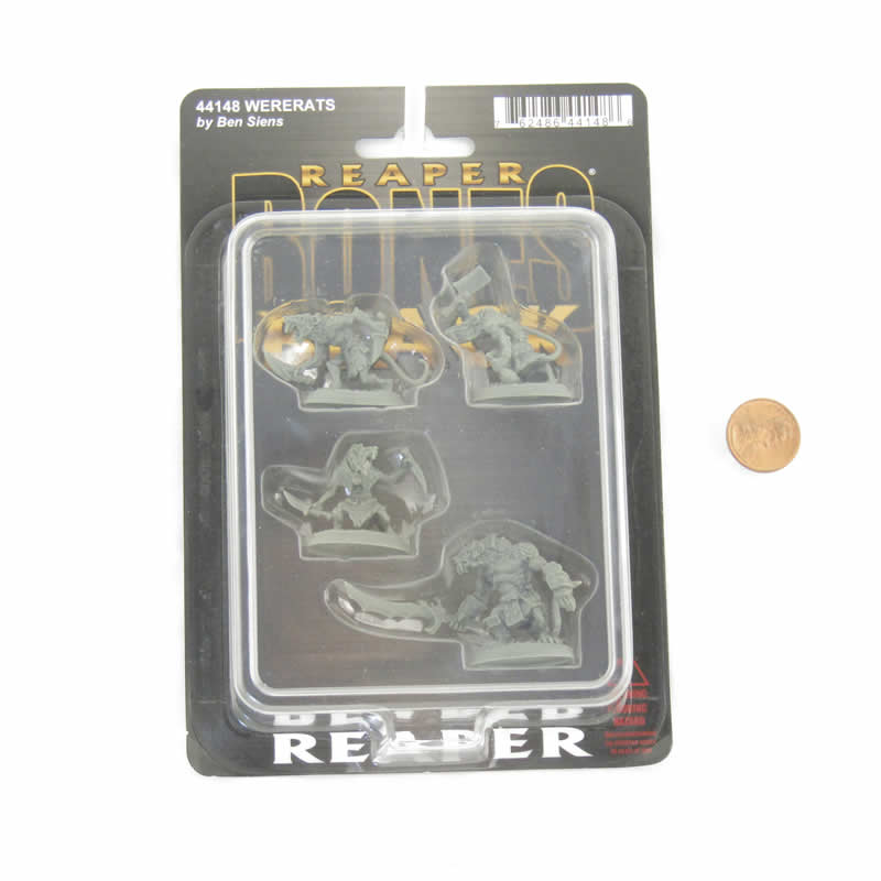 RPR44148 Wererats Miniature 25mm Heroic Scale Figure Bones Black (ONLINE ORDER ONLY)