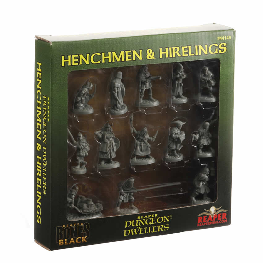 RPR44149 Henchmen and Hirelings Boxed Set Miniature 25mm Heroic Scale Figure Bones Black (ONLINE ORDER ONLY)