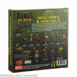 RPR44149 Henchmen and Hirelings Boxed Set Miniature 25mm Heroic Scale Figure Bones Black (ONLINE ORDER ONLY)