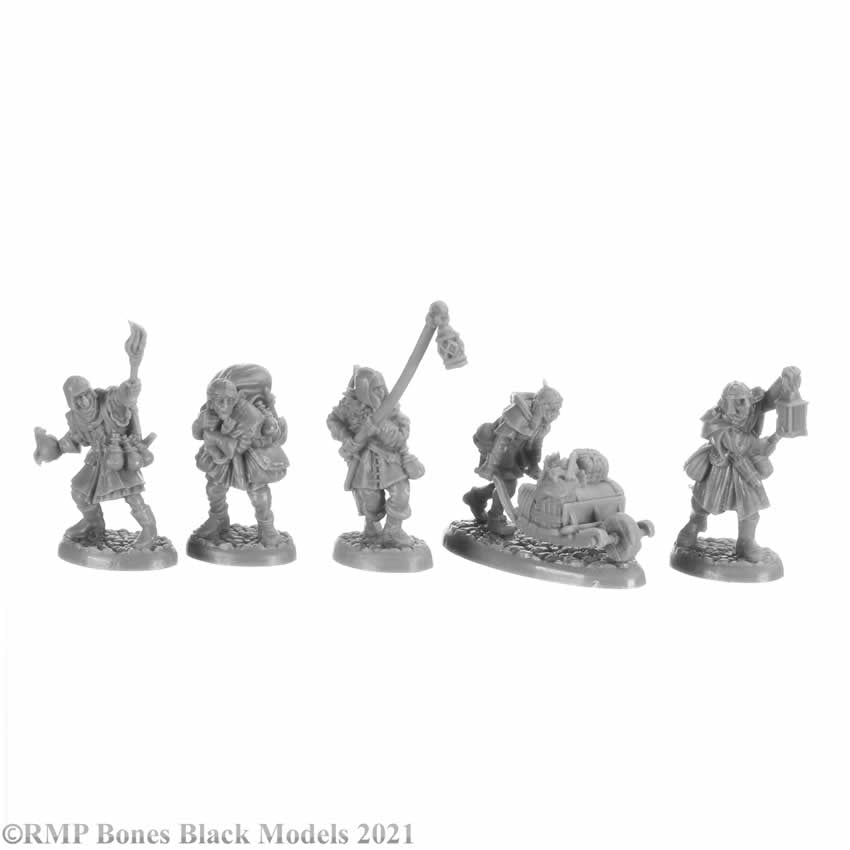 RPR44149 Henchmen and Hirelings Boxed Set Miniature 25mm Heroic Scale Figure Bones Black (ONLINE ORDER ONLY)