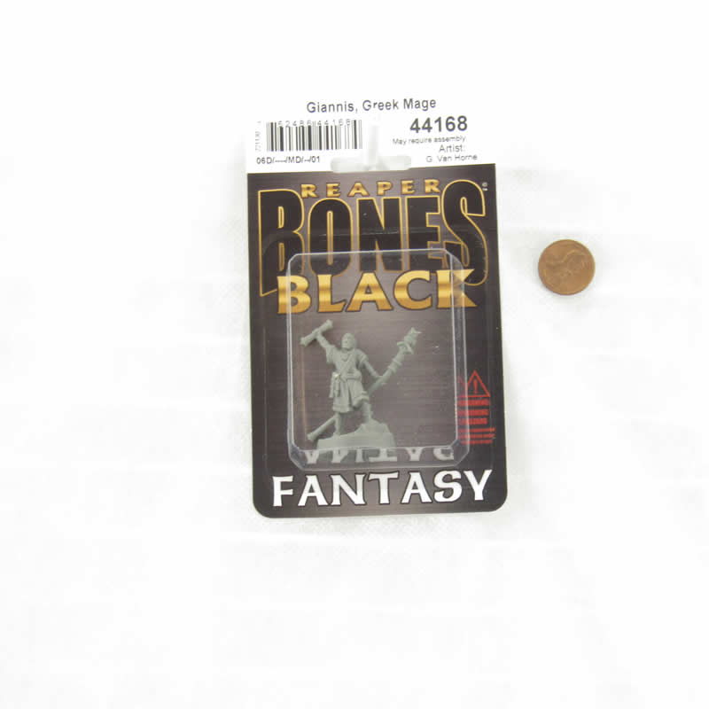 RPR44168 Giannis Greek Mage Miniature 25mm Heroic Scale Figure Bones Black (ONLINE ORDER ONLY)