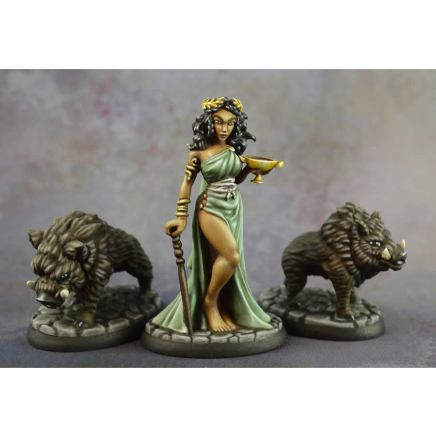 RPR44170 Circe and Pigs Miniature 25mm Heroic Scale Figure Bones Black (ONLINE ORDER ONLY)