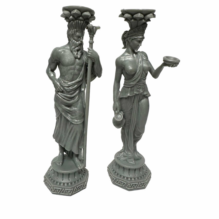 RPR44172 Greek Pillars (Zeus and Hera) Miniature 25mm Heroic Scale Figure Bones Black (ONLINE ORDER ONLY)