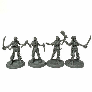 RPR44173 Skeletal Boarding Party Miniature 25mm Heroic Scale Figure Bones Black (ONLINE ORDER ONLY)