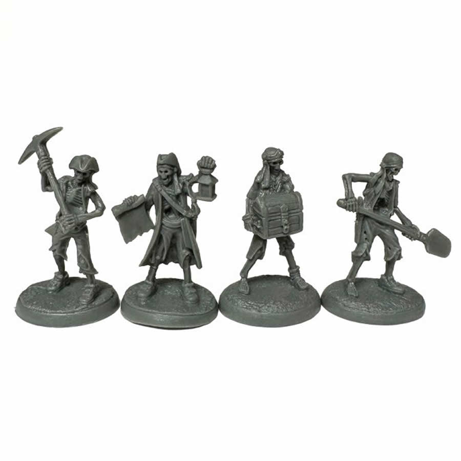 RPR44174 Skeletal Treasure Crew Miniature 25mm Heroic Scale Figure Bones Black (ONLINE ORDER ONLY)