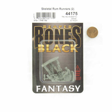 RPR44175 Skeletal Rum Runners Miniature 25mm Heroic Scale Figure Bones Black (ONLINE ORDER ONLY)