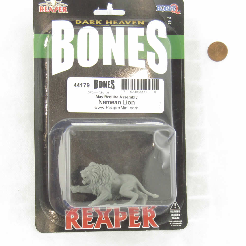RPR44179 Nemean Lion Miniature 25mm Heroic Scale Figure Bones Black (ONLINE ORDER ONLY)