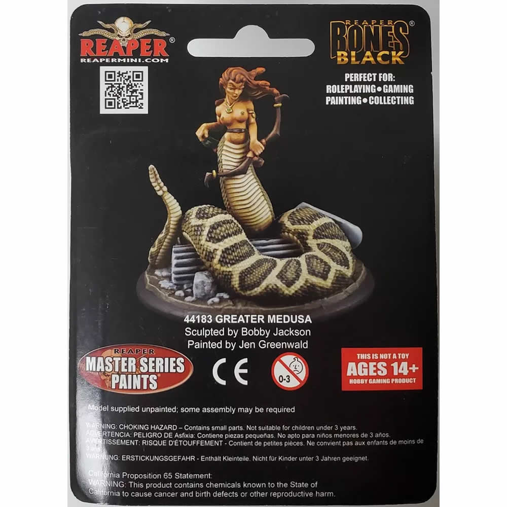RPR44183 Greater Medusa Miniature 25mm Heroic Scale Figure Bones Black (ONLINE ORDER ONLY)
