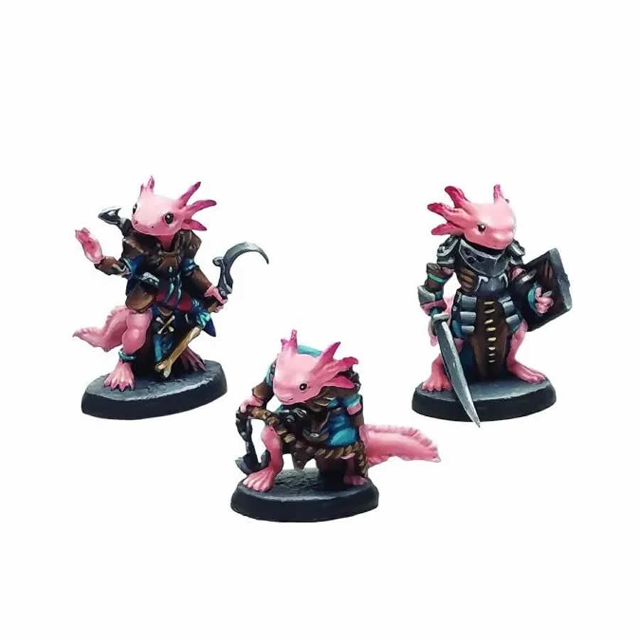 RPR44188 Axolotii Heroes Miniature 25mm Heroic Scale Figure Bones Black (ONLINE ORDER ONLY)
