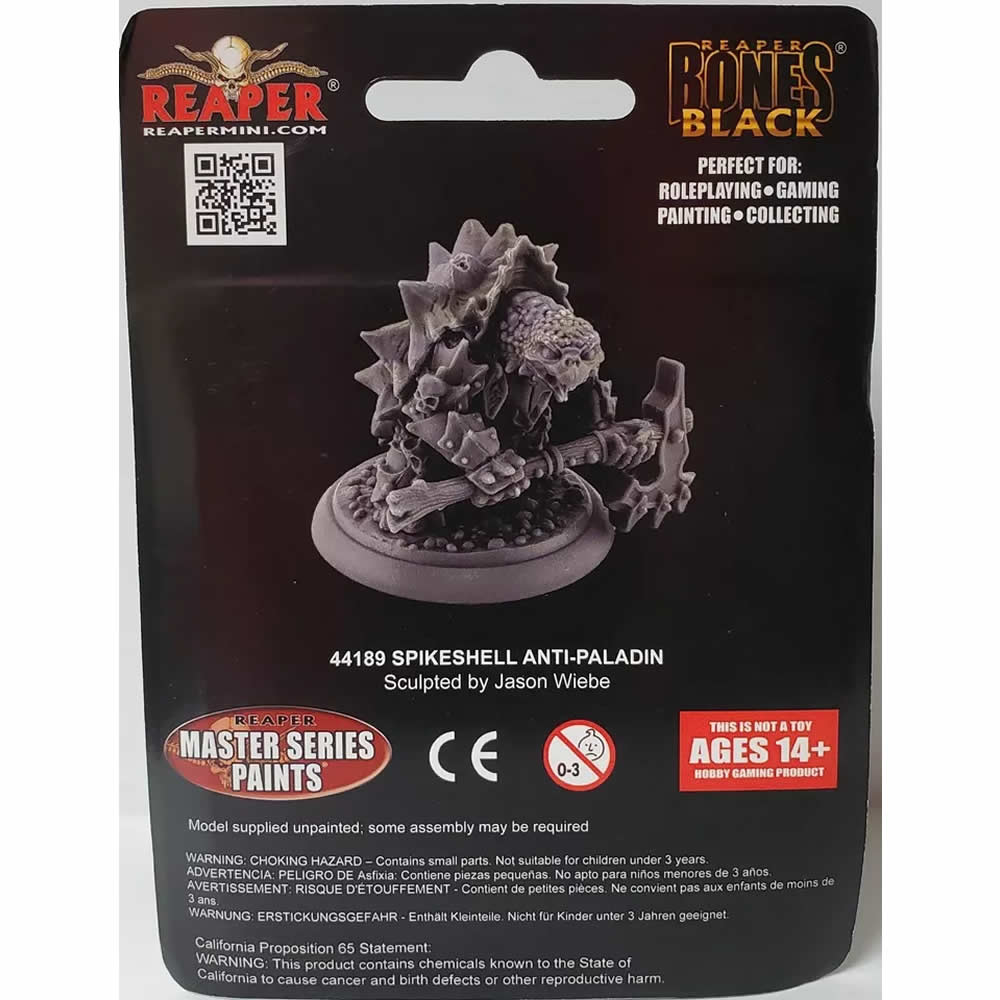 RPR44189 Spikeshell Antipaladin Miniature 25mm Heroic Scale Figure Bones Black (ONLINE ORDER ONLY)