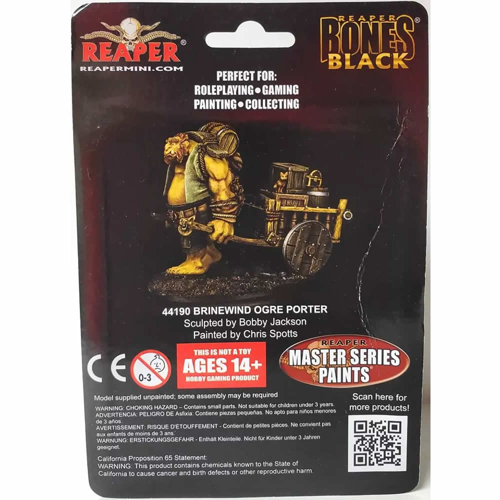 RPR44190 Brinewind Ogre Porter Miniature 25mm Heroic Scale Figure Bones Black (ONLINE ORDER ONLY)