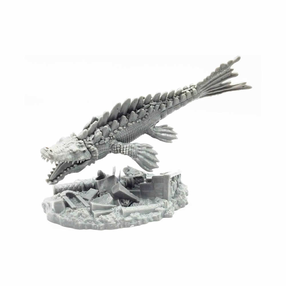 RPR44191 Crocosaurus (Crocodile-Dragon) Miniature 25mm Heroic Scale Figure Bones Black (ONLINE ORDER ONLY)