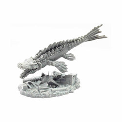 RPR44191 Crocosaurus (Crocodile-Dragon) Miniature 25mm Heroic Scale Figure Bones Black (ONLINE ORDER ONLY)