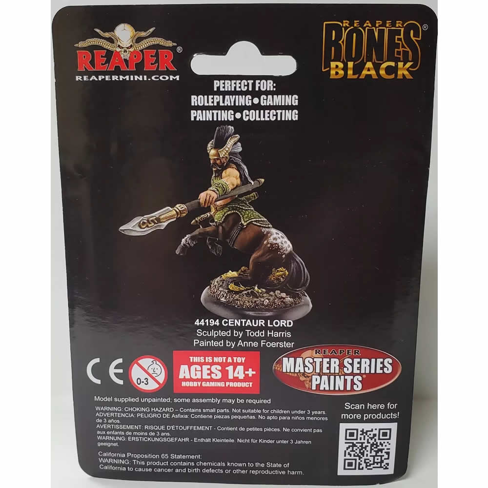 RPR44194 Centaur Lord Miniature 25mm Heroic Scale Figure Bones Black (ONLINE ORDER ONLY)
